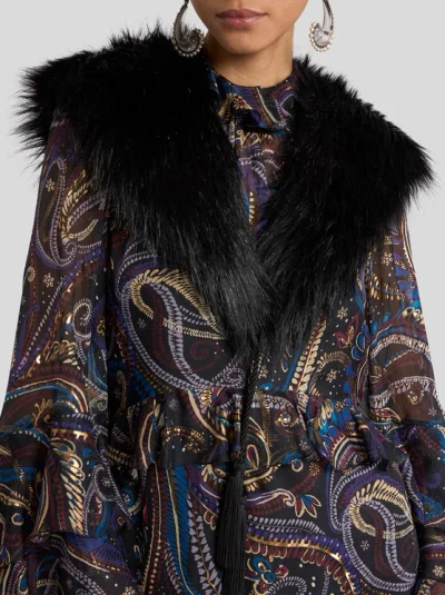 Etro Braided Cords Collar In Black