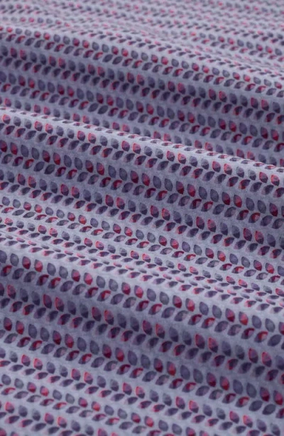 Bugatchi James Ooohcotton® Leaf Print Button-up Shirt In Purple