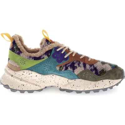Flower Mountain Kotetsu Teddy Fleece Sneaker In Multi