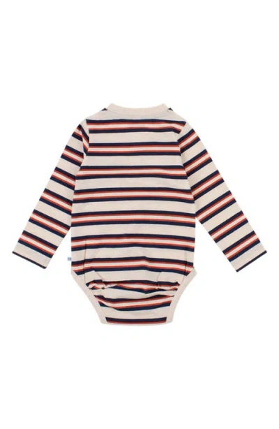 Ruggedbutts Long Sleeve Henley Bodysuit In White