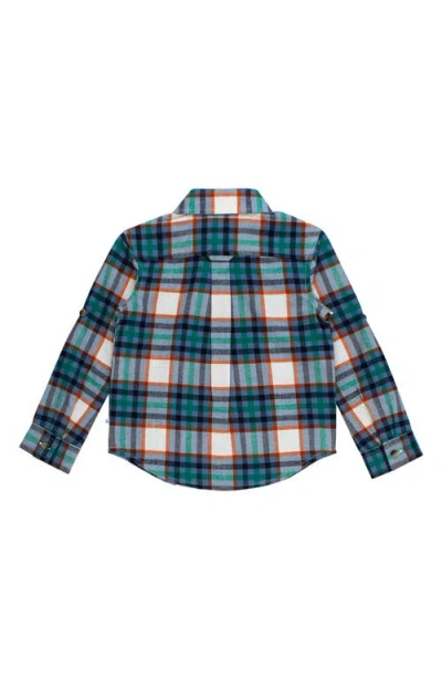 Ruggedbutts Peyton Plaid Cotton Button-up Shirt In Blue