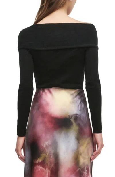 Favorite Daughter Charmed One-shoulder Merino Wool Top In Black