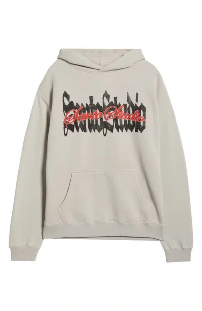 Santo Studio Script Logo Cotton Fleece Hoodie In Neutral