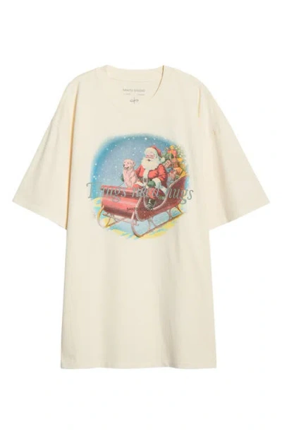 Santo Studio Santa Thug Drappo Graphic T-shirt In Neutral