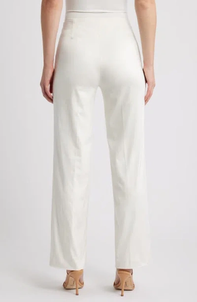 Anne Klein High Waist Wide Leg Pull-on Pants In White