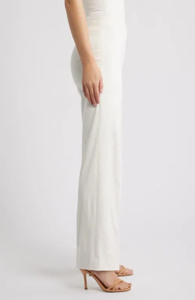 Anne Klein High Waist Wide Leg Pull-on Pants In White