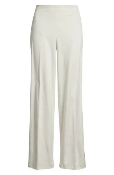 Anne Klein High Waist Wide Leg Pull-on Pants In White