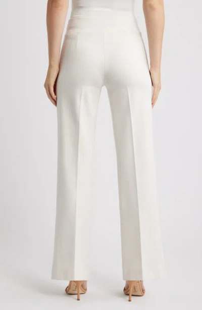 Anne Klein High Waist Wide Leg Pull-on Pants In White