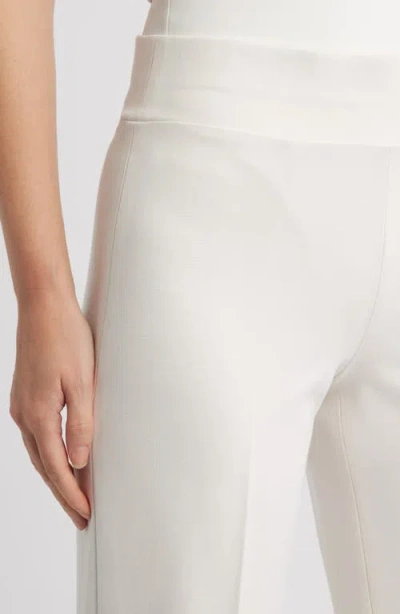 Anne Klein High Waist Wide Leg Pull-on Pants In White
