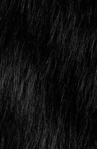 Staud Casimira Crop Faux Fur Jacket In Black