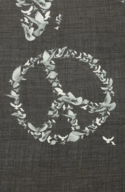 Allsaints Flight Back Large Square Scarf In Black