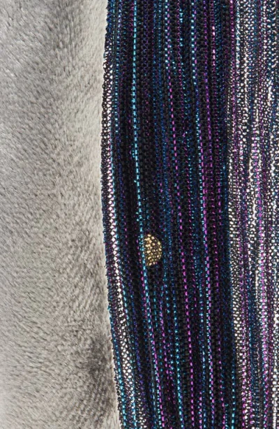 Cara Kids' Set Of 2 Plissé & Velvet Headbands In Gray