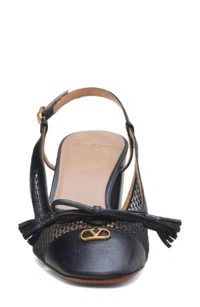 Valentino Garavani Valet Du Roi Slingback Pump In Black