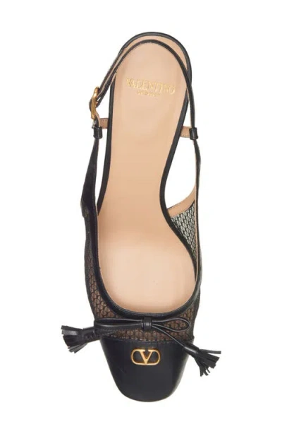 Valentino Garavani Valet Du Roi Slingback Pump In Black