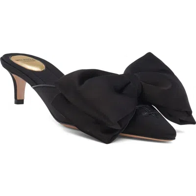 Valentino Garavani Yolande Bow Pointed Toe Mule Pump In Black