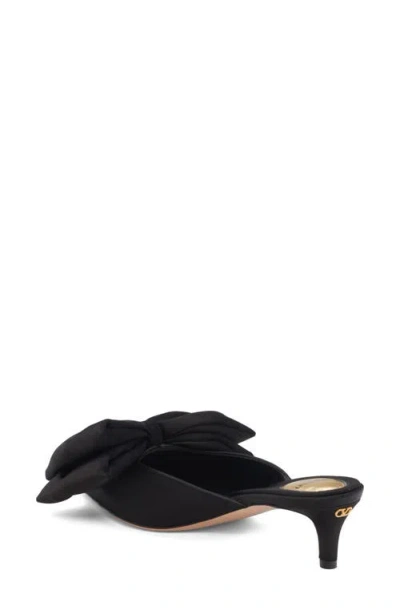 Valentino Garavani Yolande Bow Pointed Toe Mule Pump In Black