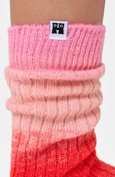 Happy Socks Gradient Crew Socks In Gray