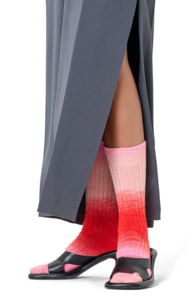 Happy Socks Gradient Crew Socks In Gray