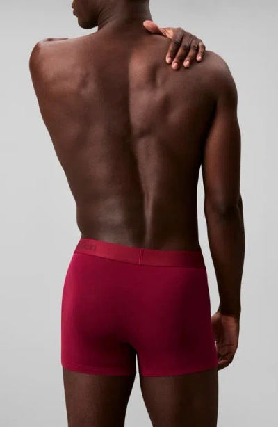 Calvin Klein 3-pack Stretch Modal Trunks In Brown