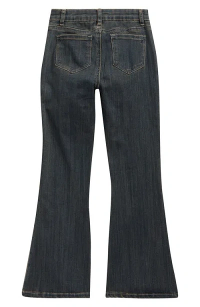 Tractr Kids' Colorblock Flare Leg Jeans In Brown