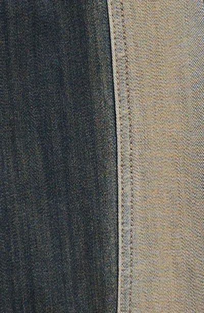 Tractr Kids' Colorblock Flare Leg Jeans In Brown