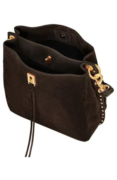Rebecca Minkoff Darren Deerskin Leather Shoulder Bag In Brown
