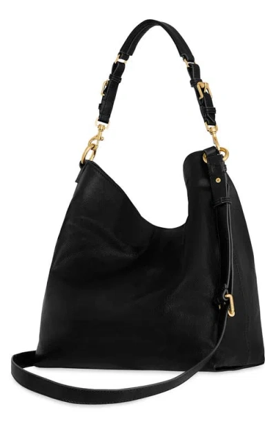 Rebecca Minkoff Rivington Leather Hobo Bag In Black