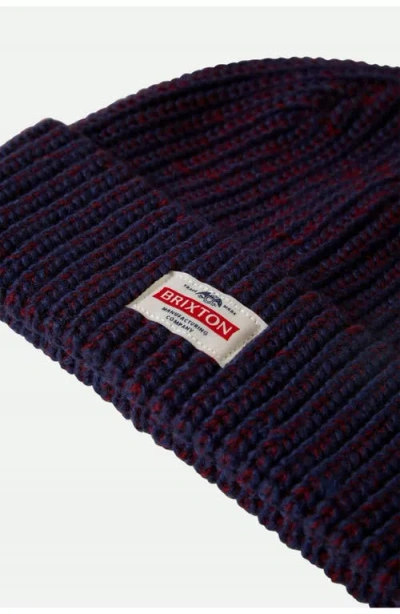 Brixton Altered Threads Mélange Beanie In Blue