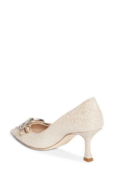 Jimmy Choo Auria 70 Crystal-embellished Glitter Pumps In Neutral