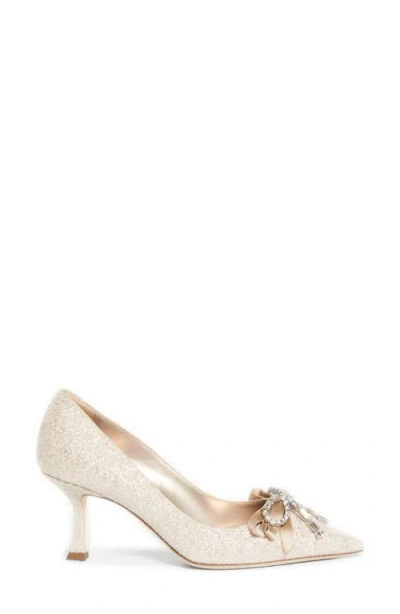 Jimmy Choo Auria 70 Crystal-embellished Glitter Pumps In Neutral