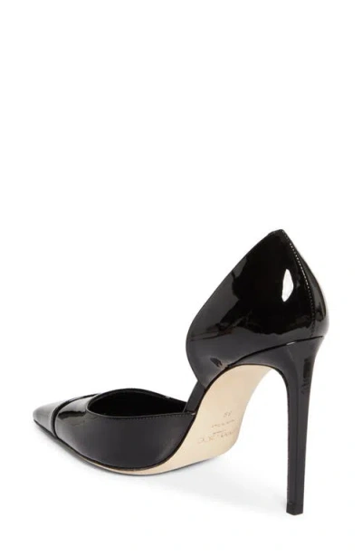 Jimmy Choo Brigitte Black Pumps With Thin Heel In Shiny Leather Woman