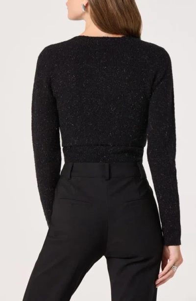 Astr The Label Metallic Bolero Jacket & Tube Top Set In Black