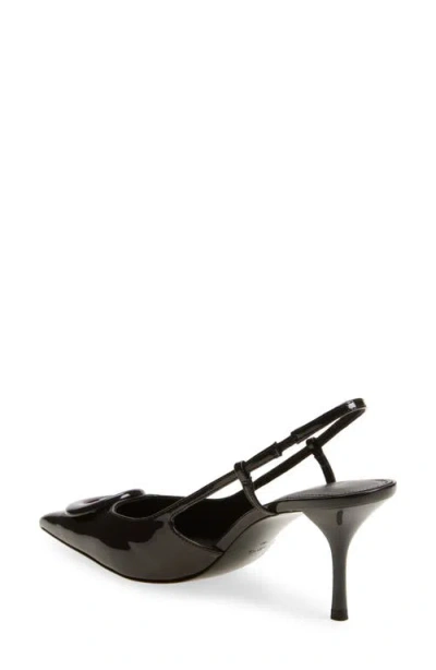 Mango Slingback Pointed Toe Pump In Black