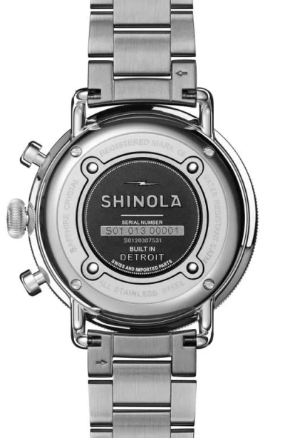 Shinola Canfield Chronograph Bracelet Watch, 43mm In Green