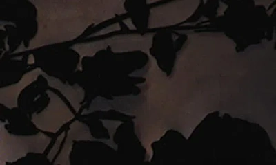 Afrm Zadie Velvet Floral Mesh Top In Black