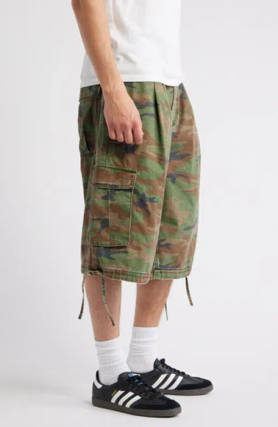 Elwood Baggy Camo Shorts In Multi