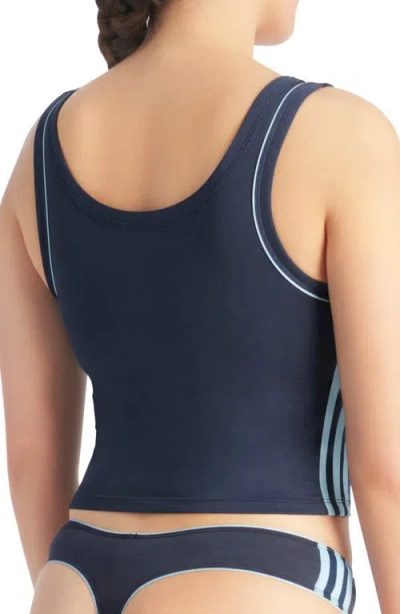 Adidas Originals Comfort Flex Cotton Blend Crop Tank In Purple