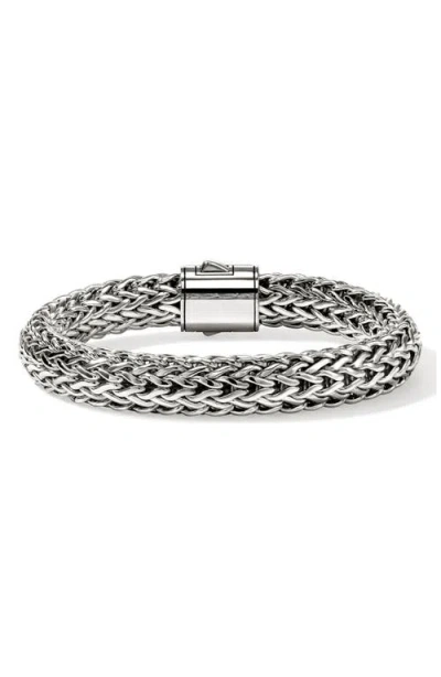 John Hardy Icon Bracelet, Sterling Silver, Pavé, 10.5mm In Metallic