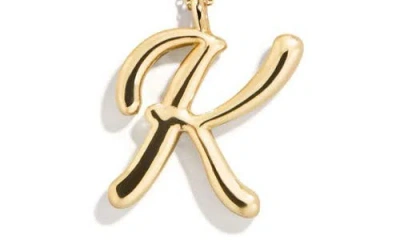 Baublebar Script Initial Pendant Necklace In Gold