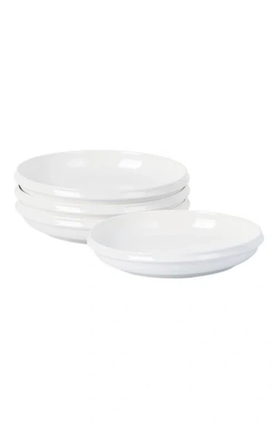 Stone Lain Verso Porcelain 4-piece Dinner Plate Set In White