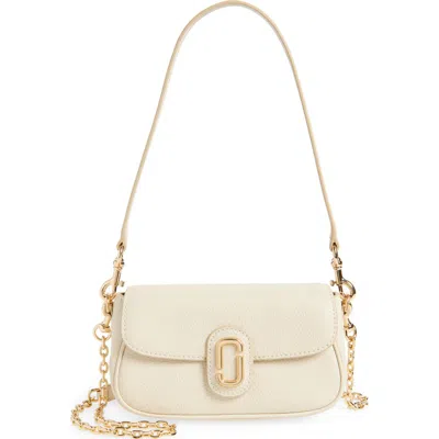 Marc Jacobs The Saddle Bag Shoulder Bag In Beige Leather In White