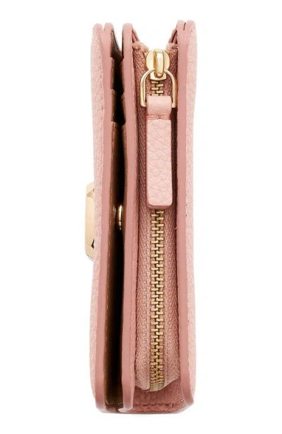 Marc Jacobs The Compact Pebbled Leather Wallet In Pink