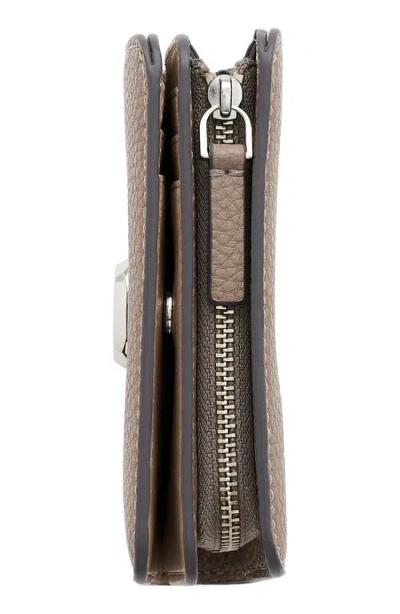 Marc Jacobs The Mini J Marc Compact Wallet In Brown