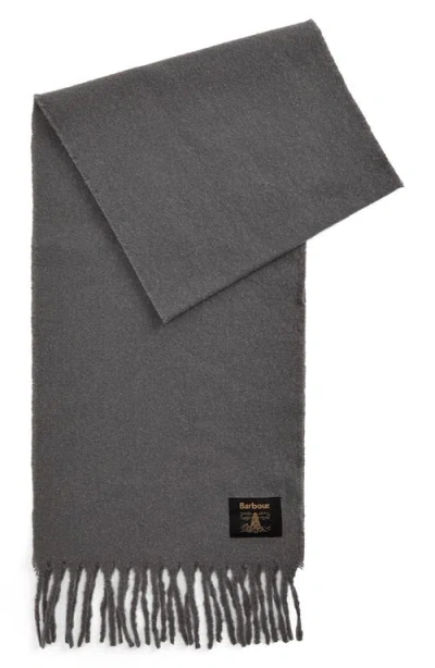 Barbour Brandy Bouclé Scarf In Gray