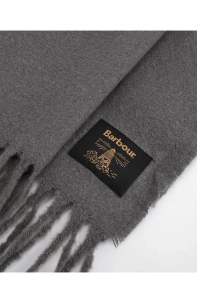 Barbour Brandy Bouclé Scarf In Gray