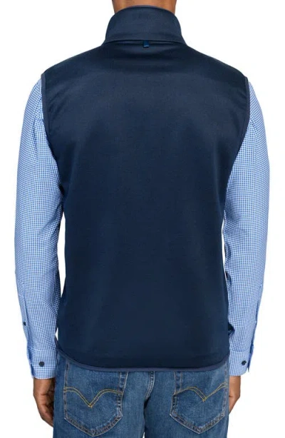 Construct Solid Fleece Vest In Blue