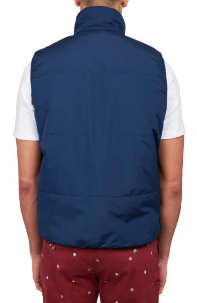 Construct Reversible Puffer Vest In Blue