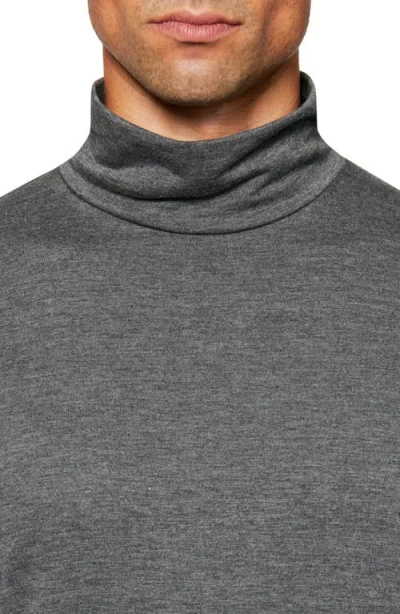 Construct Mock Neck Long Sleeve Shirt In Gray