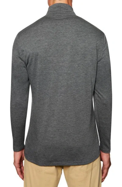 Construct Mock Neck Long Sleeve Shirt In Gray