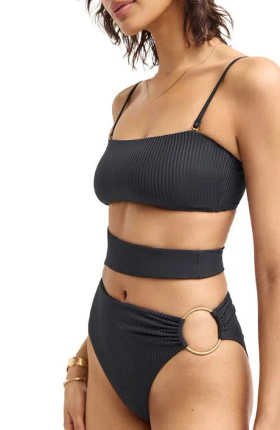 Vitamin A ® Lolita Cutout Rib One-piece Swimsuit In Black